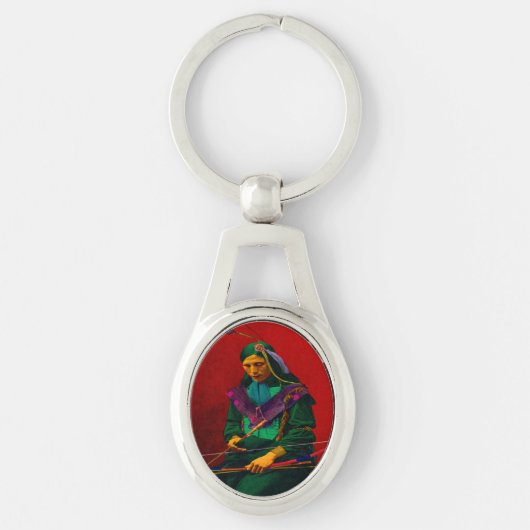 Porte-clés Cherokee Native American Pop Art (Devant)
