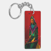 Porte-clés Cherokee Native American Pop Art (Devant gauche)