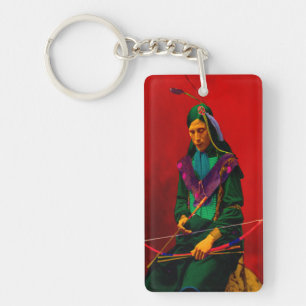Porte-clés Cherokee Native American Pop Art