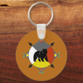 Porte-clés Cherokee Ours Quatre Directions Porte - clé (Recto)
