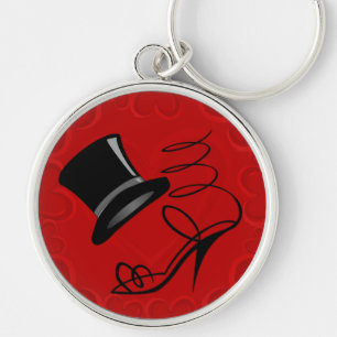 Porte-clés Cherry Red Hearts Haut porte - clé de chapeau et