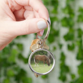 Porte-clés Chestnut Brown Horse Grazing Keychain (main)