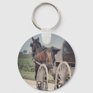 Porte-clés Cheval Amish Passant Le Photographe