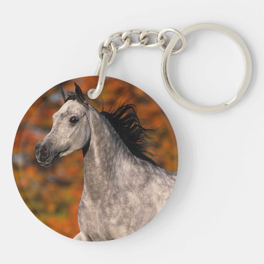 Porte-clés Cheval arabe : Automne 1 (Dos)