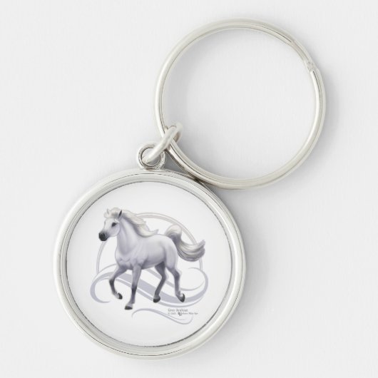Porte-clés Cheval arabe gris (Devant)