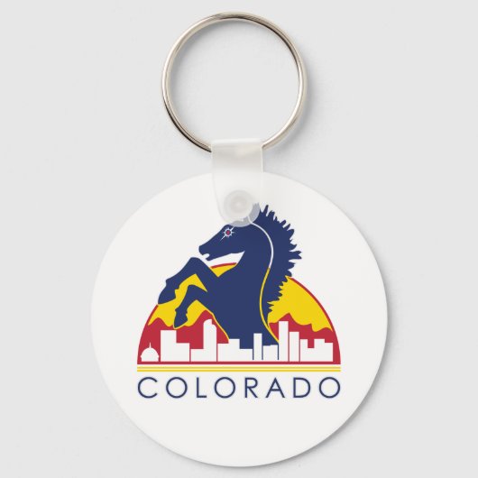 Porte-clés Cheval bleu du Colorado (Recto)