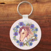 Porte-clés Cheval Blue Daisy (Recto)