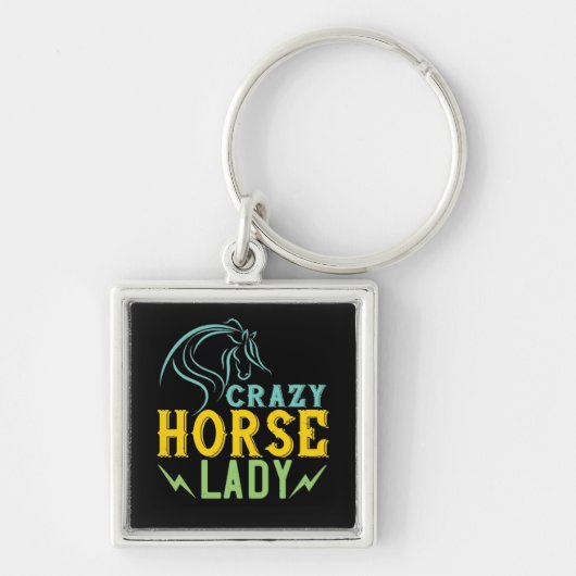 Porte-clés Cheval - Crazy Horse Lady (Devant)