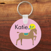 Porte-clés Cheval de bande dessinée mignon éditable de la fil (Verso)