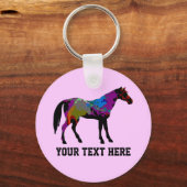Porte-clés Cheval de course Personnalisé (Recto)