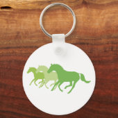 Porte-clés Cheval de course (vert) (Recto)