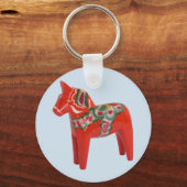 Porte-clés Cheval de Dala suédois Scandinave (Recto)