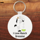 Porte-clés Cheval De Dessin Avec Robe De Ranch (Recto)