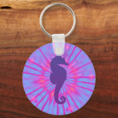Porte-clés Cheval de mer Magique Violet (Recto)
