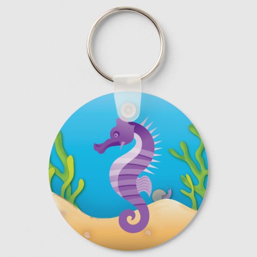 Porte-clés Cheval de mer pourpre sous-marin (Recto)