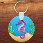 Porte-clés Cheval de mer pourpre sous-marin (Recto)