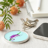 Porte-clés Cheval d'eau violet (Côté)