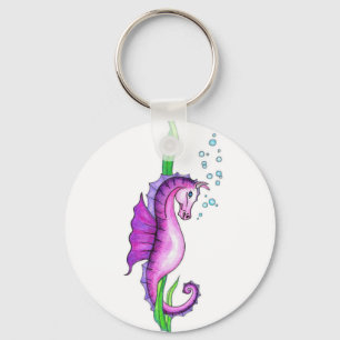 Porte-clés Cheval d'eau violet