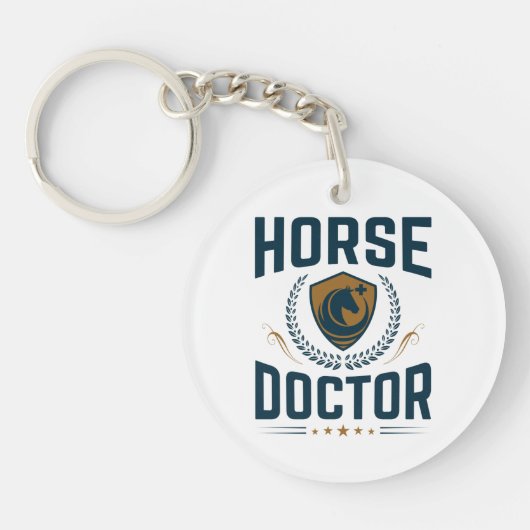Porte-clés Cheval Doctor Equine Vétérinaire (Devant)