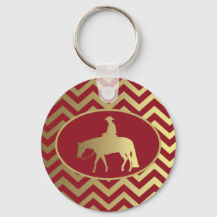 Porte-clés Cheval d'or/de Bordeaux plaisir