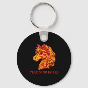 Porte-clés Cheval Drôle Gles Bonne Année Chinoise Du Cheval