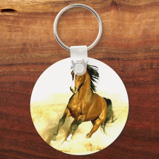 Porte-clés Cheval en course (Recto)