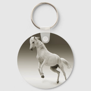 Porte-clés Cheval Equestre Blanc Mare