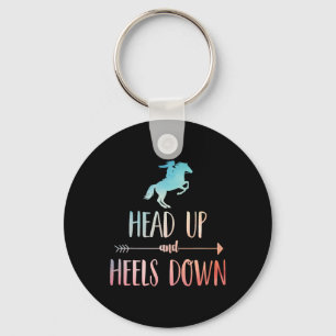 Porte-clés Cheval Équitation Art Pour Femmes Filles Horseback