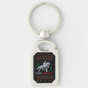 Porte-clés Cheval équitation Sauts Joyeux Noël