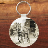 Porte-clés Cheval et Buggy Sepia (Recto)