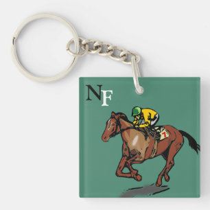 Porte-clés Cheval et Jockey