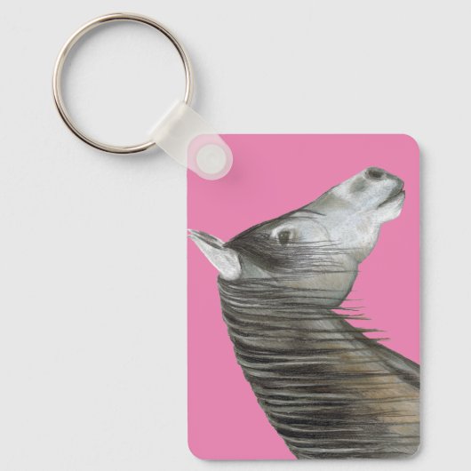 Porte-clés Cheval gris (Recto)