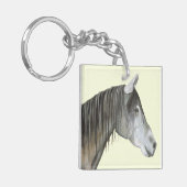 Porte-clés Cheval gris (Devant gauche)
