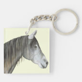 Porte-clés Cheval gris (Dos)