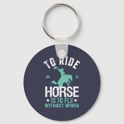 Porte-clés Cheval Inspirationnel Vols Sans Ailes (Recto)
