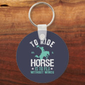 Porte-clés Cheval Inspirationnel Vols Sans Ailes (Recto)