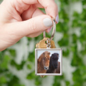 Porte-clés Cheval islandais en hiver en Islande (main)