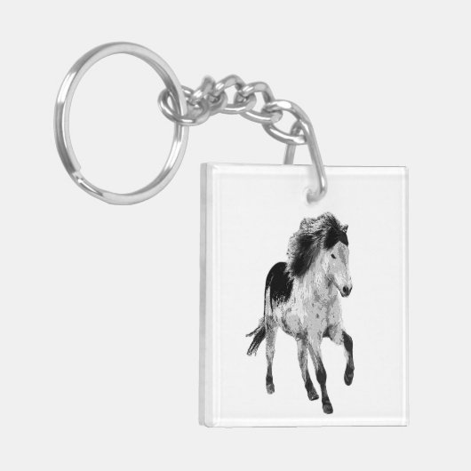 Porte-clés Cheval islandais en mouvement (Devant gauche)