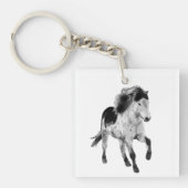 Porte-clés Cheval islandais en mouvement (Devant)