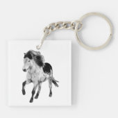 Porte-clés Cheval islandais en mouvement (Dos)