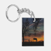 Porte-clés Cheval magnifique dans le Sud-Ouest Sunrise Porte  (Devant gauche)