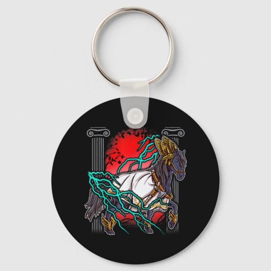 Porte-clés Cheval Mythes Grecs Zeus Dieux Anciens Equine Ligh (Recto)
