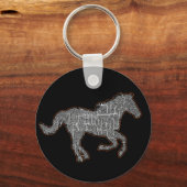 Porte-clés cheval noir (Recto)