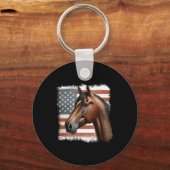 Porte-clés Cheval Patriotique équitation2 (Recto)