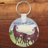 Porte-clés Cheval Pays Thématique Western Rustic Mariage (Recto)