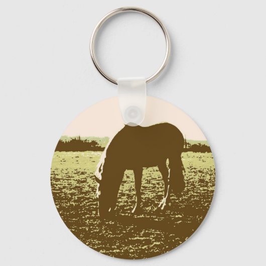 Porte-clés Cheval Pop Art (Recto)