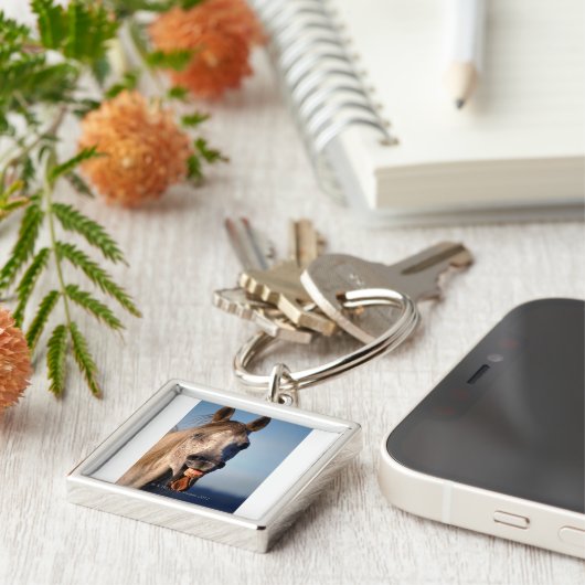 Porte-clés cheval riant (Côté)