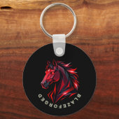 Porte-clés Cheval Rouge BlazeForge (Recto)
