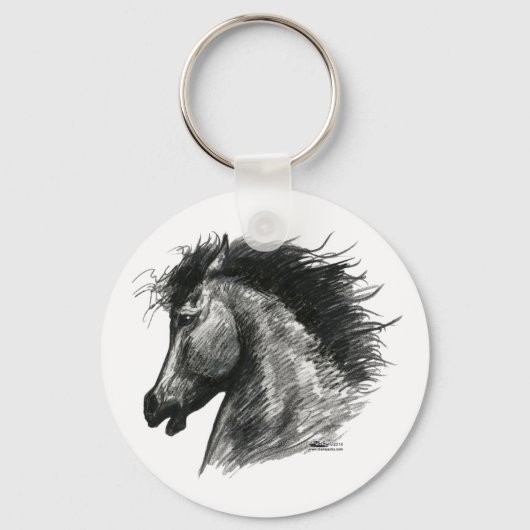 Porte-clés Cheval Sauvage Fougueux (Recto)