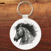Porte-clés Cheval Sauvage Fougueux (Recto)